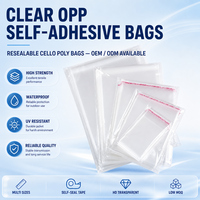 Sacs OPP transparents autocollants ; Sacs d'emballage pour vêtements avec têtes de cartes personnalisables, logo imprimé en couleur, modèle personnalisé Yiwu
