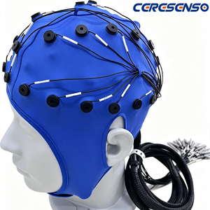 Casque <span class=keywords><strong>EEG</strong></span> Ceresenso en tissu épais et durable, pré-câblé, système 10-20 pour neurodiagnostic, dépistage d'épilepsie par <span class=keywords><strong>EEG</strong></span>, surveillance du sommeil par <span class=keywords><strong>EEG</strong></span> - Product Image 1