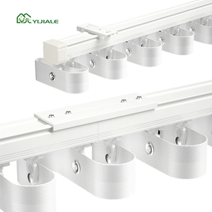 Tringles à rideaux flexibles YIJIALE à plis ondulés en forme de S, conception brevetée, taille personnalisée, avec rails muraux extensibles et rail de rideau flexible - Product Image 1