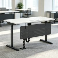 Bureau électrique réglable en hauteur, table d'ordinateur, poste de travail de jeu avec double moteur et contrôleur de mémoire