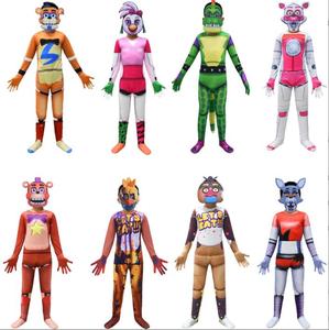 Ecowalson Disfraz Cosplay de Five Nights at Freddy's, Juego de Terror, Mameluco con Máscara, Regalo de Cumpleaños de Anime <span class=keywords><strong>Fnaf</strong></span> para Niños - Product Image 2