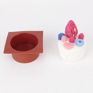 Silicone <b>Candle</b> <b>Mold</b> Round DIY Handmade Soap Diffuser Plaster <b>Mold</b> Ornament Craft Tool - Product Image 4