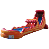 Toboggan aquatique gonflable en PVC de qualité commerciale pour adultes et enfants, longueur et couleur personnalisables, garantie de 3 ans