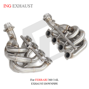 Collettori di Scarico in Acciaio Inox di Alta Qualità ING, Spessore 1,5mm, per <span class=keywords><strong>Ferrari</strong></span> 360 3.6L, <span class=keywords><strong>Accessori</strong></span> <span class=keywords><strong>Auto</strong></span> per Tuning e Prestazioni - Product Image 3