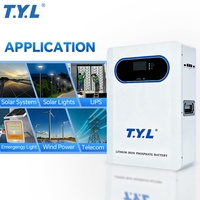 Batterie LiFePO4 T.Y.L Mobile sur pied avec roues, 10 kWh, 200 Ah, BMS, pour système d'énergie solaire, batterie lithium 48 V 200 Ah