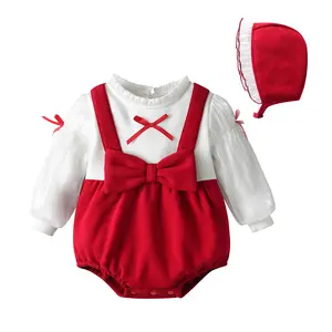 Groothandel Winter Fleece Baby Rompertjes Lange Mouw Pasgeboren Warme Jas Jumpsuit Baby Meisjes Kleding Zachte Baby Rompertjes Met Hoed