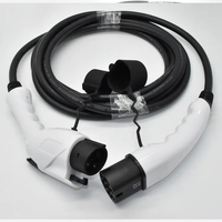 IEC 62196 type 2 électrique 2 prise voiture noir câble connecteur ev