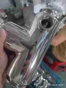 Thép không gỉ Nhiệt Áo khoác <span class=keywords><strong>TEE</strong></span> cấp thực phẩm <span class=keywords><strong>SS</strong></span> <span class=keywords><strong>316L</strong></span> đánh bóng bề mặt 76.2*2mm vệ sinh Áo khoác cách nhiệt Tri kẹp <span class=keywords><strong>Tee</strong></span> - Product Image 5