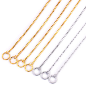 Paslanmaz çelik altın köpek yılan zinciri eğitim Metal P zincir ağır pirinç Choke yaka köpekler için aksesuar - Product Image 5