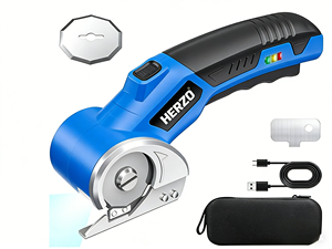 <span class=keywords><strong>Ciseaux</strong></span> à tissu électriques sans fil HERZO 3.6v avec moteur à balais, rechargeables par USB, outils industriels portatifs multifonctionnels - Product Image 1