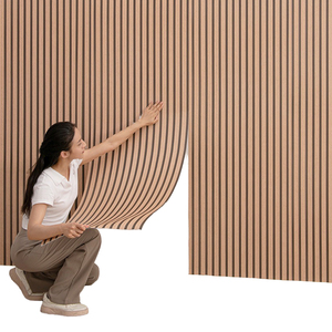 Pannello Murale WPC Moderno e Alla Moda, Serie Decorativa in Impiallacciatura, Ignifugo e Impermeabile, per Uso Domestico - Product Image 1