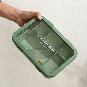 Microwave Oven Heating Sealed Leak-Proof Fresh-Keeping <b>Lunch</b> <b>Box</b> <b>Compartment</b> Tableware for Fruit Picnic for Office/School Use - Product Image 2