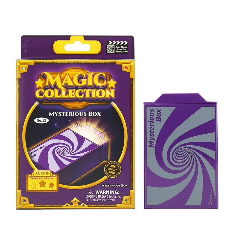 MFH Kids Magic Box-Big Magic Tricks Box with Changing Stage Plastic and Paper Props for Close-Up Magic Kit
