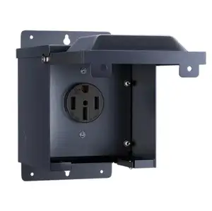 Weatherproof Outdoor Electrical Outlet Box 50 Amp Power Outlet Panel Box Rv Power Outlet Box for RV Camper Trailer Motorhome