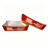 Fast-Food-Restaurant Weiße Karton-Snack-Schale Offene Papierschale für Brathähnchen, Popcorn-Hähnchen und Zwiebelringe