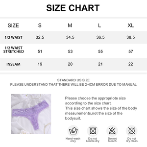Hot Selling Cute Purple Floral Embroidery Lace T-back Thong <strong>Frilly</strong> Lace Trim Satin Bow Decor Low Rise Ladies Soft Underwear - Product Image 6