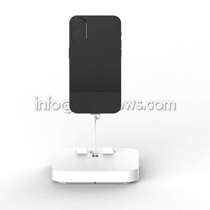 Base de Carga de Seguridad con Alarma Antirrobo ABS, Sensor de Movimiento, Sonido, para Teléfono Móvil y Reloj Inteligente, Diseño Duradero, Blanco, 10m - Product Image 5