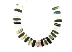 24 pièces de pierres précieuses en Tourmaline en forme de crayon rugueux, multicolore naturel, qualité supérieure, fabrication de collier pendentif - Product Image 2