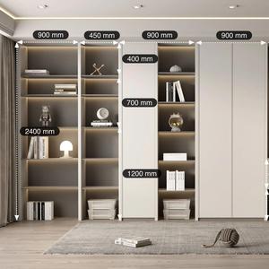 木制图书馆书柜和带门的书架，可转换，可折叠和冷却功能 - Product Image 3