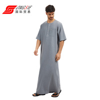 Robes marocaines pour hommes musulmans, col rond, ethniques, en polyester, fabrication artisanale, prix direct d'usine, bonne qualité