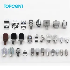 TOPCENT Furniture Cabinet Accessories Metal Peg Plastic Support Pin Shelf Support