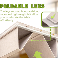 Boîte de rangement portable en feutre de fibres tissées pour table de puzzle, style tiroir, idéale pour les enfants et adaptée à tous les âges