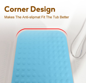 OEM Bathroom Bath-Style Non-Slip Silicone Bath Foot Mat Drop-Resistant Fixed Position <b>Suction</b> Cup Mat for Shower Room - Product Image 6