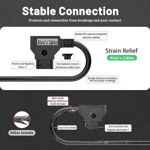 Cable <span class=keywords><strong>de</strong></span> alimentación D-Tap a DC <span class=keywords><strong>de</strong></span> Alvin's Cables para Canon C70, Atomos Shogun, SmallHD Indie 7, Monitor Blackmagic Video Assist, 12V 5.5mm 2.1mm - Product Image 2
