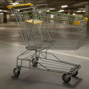 Chariot de courses pliable DIKA DK-CT-2 en zinc, modèle 2026, le plus vendu, avec siège bébé pour supermarché et épicerie - Product Image 1