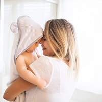 Hot Selling Organic Bamboo Baby Bath Towel Set Compressed Kids Wash Cloth for Child Woven Technique for Bathroom Use