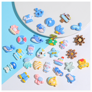 DIKINA - Set de Miniaturas para Jardín de Hadas, Suministros para Terrarios, Set Mixto de Ancla, Barco, Vela, Decoración de Playa, Flores de Resina - Product Image 1