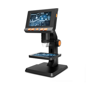 Nouveau microscope numérique 1080P P110 pour la réparation de téléphones mobiles, grossissement 1000X, écran 4,3 pouces, rotation à 180 degrés, 8 LED avec support relevable - Product Image 1