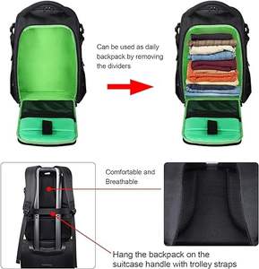 Free sample Camera Backpack - DSLR SLR Vintage Leather Style Waterproof Canvas Bag Backpack with 15.6 inch <b>Laptop</b> <b>Sleeve</b> - Product Image 2