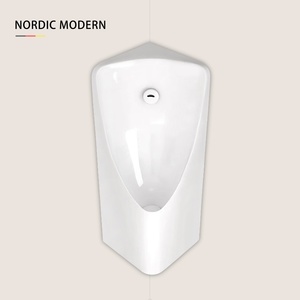 <span class=keywords><strong>Urinoir</strong></span> mural triangulaire entièrement automatique à capteur intelligent en céramique pour hôtels et usage domestique (hommes) - Product Image 1