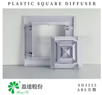 Diffuseur intelligent SD3525 moderne carré en plastique ABS vierge résistant aux chocs pour systèmes CVC – Vente directe usine sur mesure
