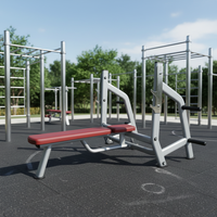 Banc de musculation commercial pour salle de sport, banc de musculation durable en métal plat pour exercices de développé couché