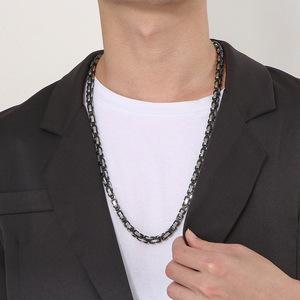 Hip-Hop Hochwertige Mode Wasserdichte Edelstahl Halskette Schmuck Großhandel Edelstahl Link Kette Halskette für Männer - Product Image 5