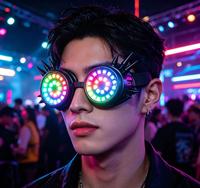 Lunettes LED Lumineuses Multicolores Tendance pour Bars, KTV, Soirées et Spectacles – Accessoires d'Ambiance Technologiques et Lumineux