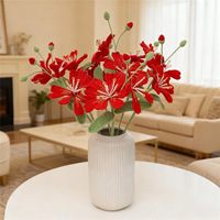 Fleurs en laine au crochet, branche unique, parfaites pour les cadeaux de fêtes, la décoration intérieure et les centres de table de mariage, aspect préservé