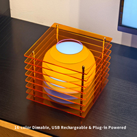Plaque acrylique transparente personnalisée - Lampe de bureau à lumière chaude pour l'éclairage et la décoration de la maison et du bureau