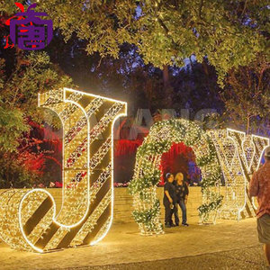Lumières LED de Noël 2D étanches IP65 pour intérieur/extérieur, affichage lumineux pour décoration de fêtes - Product Image 2