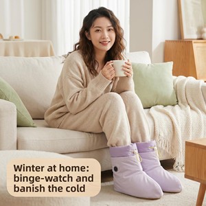 Calzini Riscaldati Elettrici Isolati Antiscivolo con Controllo della Temperatura - Calze Riscaldanti Confortevoli per Dormire - Product Image 2