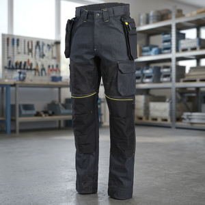 Men's Heavy Duty Cordura Anti-static Quick Dry Multi-Pockets <b>Work</b> <b>Pants</b> Quality <b>Black</b> Bangladesh High Visibility Cargo <b>Pants</b> - Product Image 3