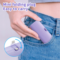 Date d'urgence lumière LED Lithium téléphone portable 5000Mah Powerbank charge rapide Type c Portable Mini Capsule chargeur batterie externe