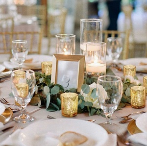 12pcs Set Gold Mercury Glass Votive Candle <b>Holders</b> for Wedding, Birthday & Party Decorations - Elegant <b>Tealight</b> Candle Cups - Product Image 6