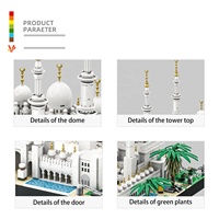Nouveau style 2026 Wange 5253 1463 pièces Briques de construction de la Grande Mosquée du Sheikh Zayed, célèbre bâtiment, ensemble de jouets pour collectionneurs