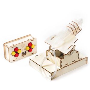 Kit de tourelle en bois intelligent OKYN-G5648 à monter soi-même avec télécommande sans fil pour l'éducation STEM - Product Image 1