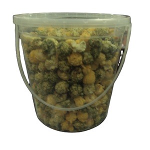 Popcorn bucket pail with plastic handle 250g candy floss food grade BPA free plastic bucket 2.2L transparent