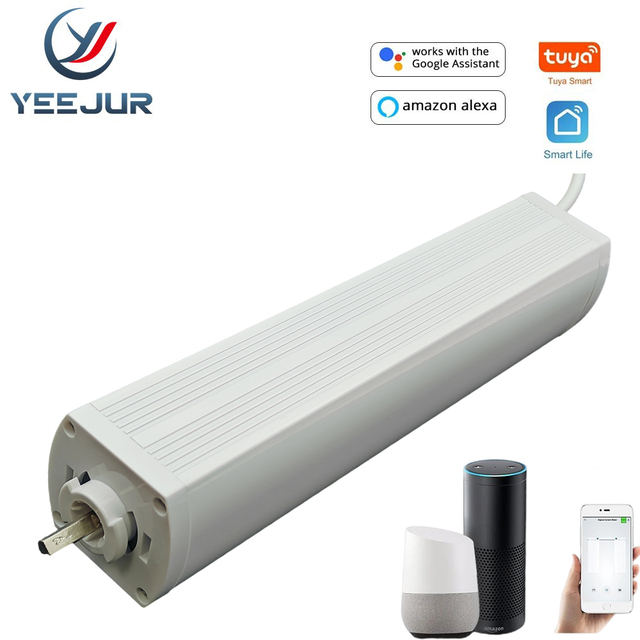 Speed Spliced Track Tuya Wifi/Zigbee Curtain Motor BCM700D Smart House Alexa Remote Control Smart Automatic Curtain