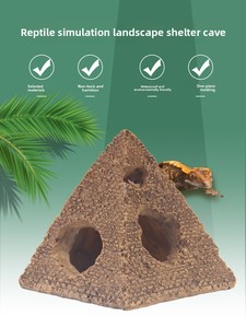 Caja <span class=keywords><strong>de</strong></span> mascotas <span class=keywords><strong>de</strong></span> hábitat en forma <span class=keywords><strong>de</strong></span> pirámide para Monitor, lagarto, ojo manchado, Gecko, serpiente, Rana con cuernos, suministros para reptiles y anfibios - Product Image 4